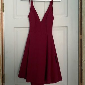 Lulus maroon skater dress